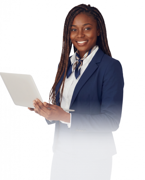 black business woman transparent